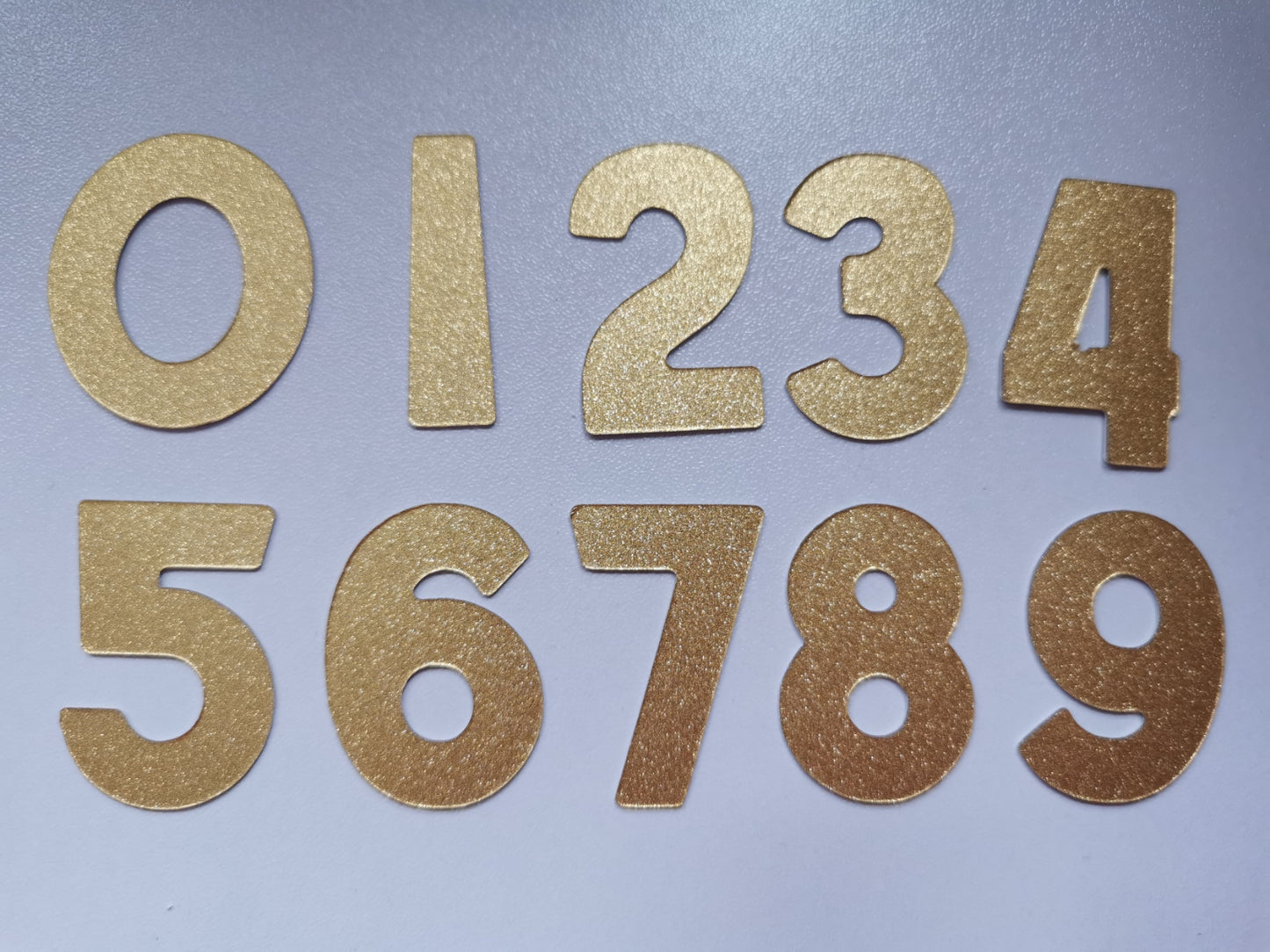 Pack of 20 3.5cm Holographic & Glitter Numbers 0-9 Card Toppers & Cake Toppers