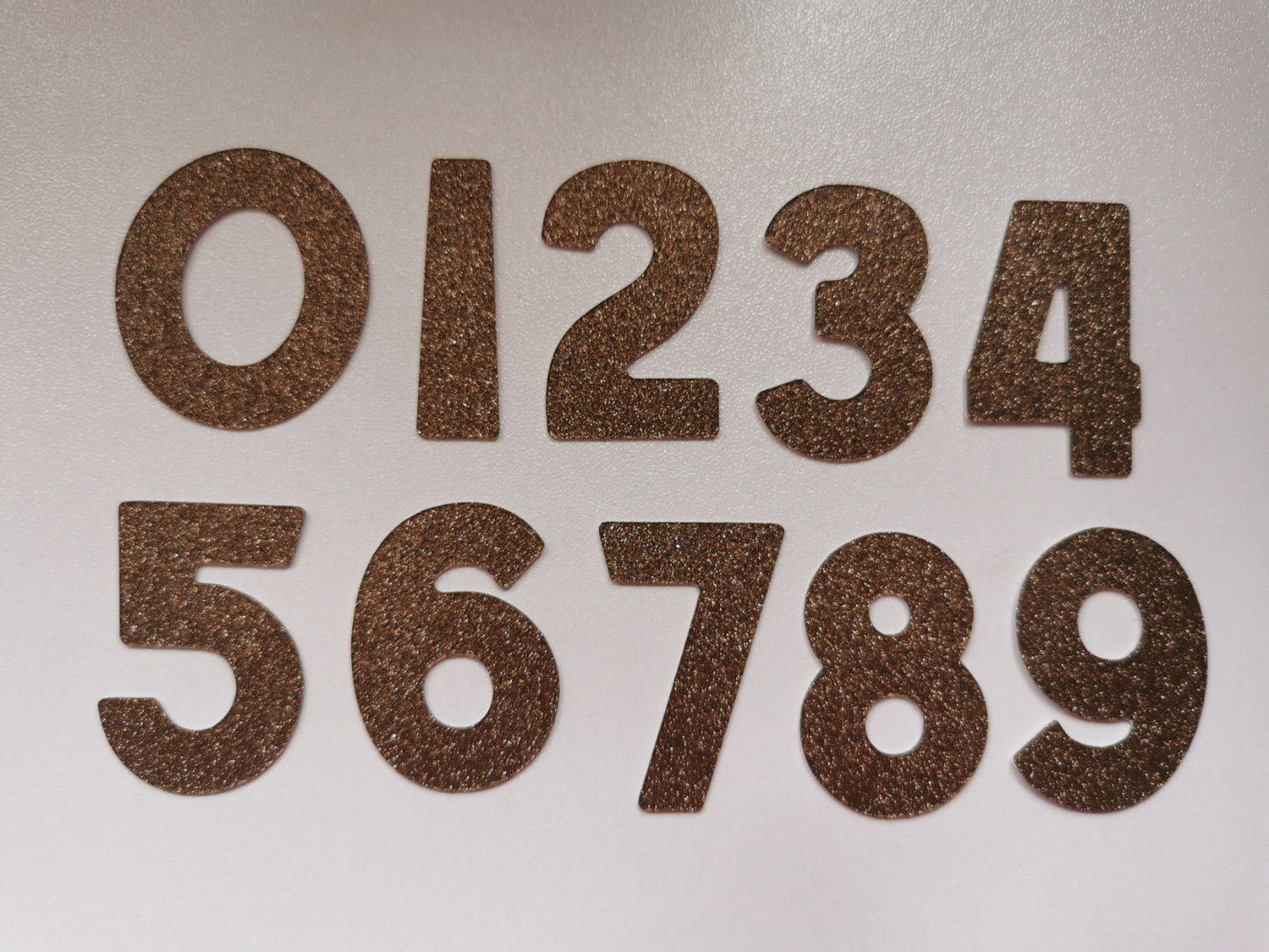 Pack of 20 3.5cm Holographic & Glitter Numbers 0-9 Card Toppers & Cake Toppers