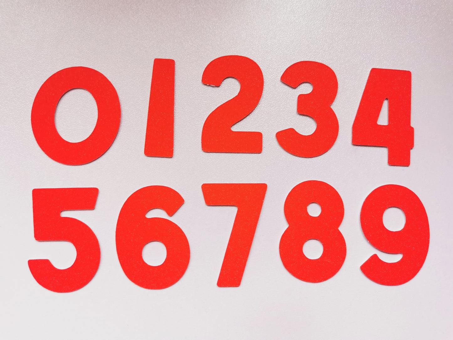 Pack of 20 3.5cm Holographic & Glitter Numbers 0-9 Card Toppers & Cake Toppers