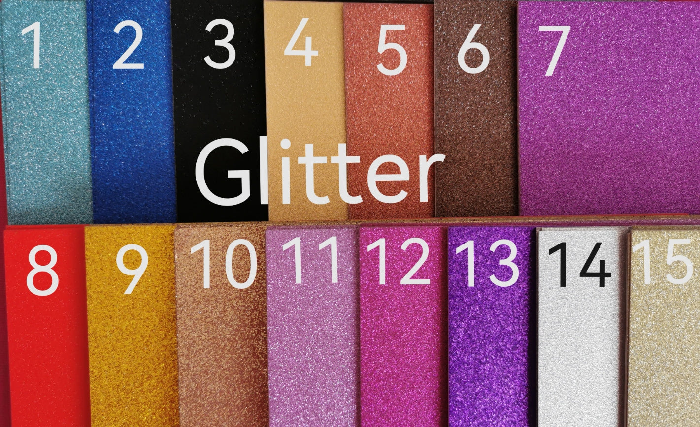 Pack of 20 3.5cm Holographic & Glitter Numbers 0-9 Card Toppers & Cake Toppers