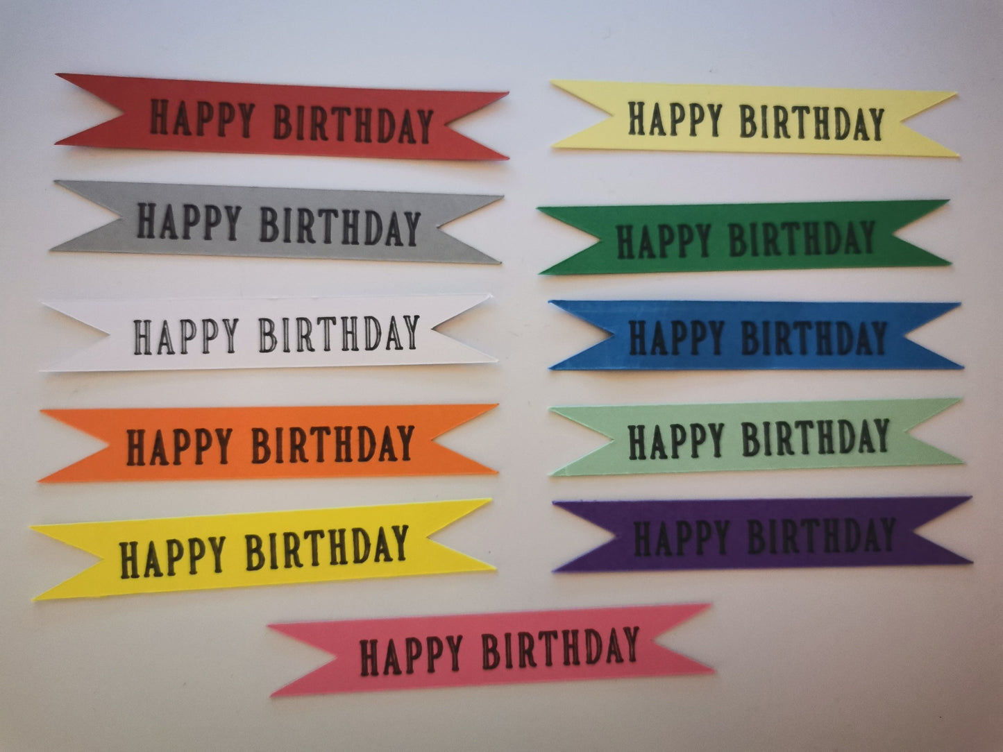 Happy Birthday Card Topper Embellishments - Pack of 22 Mixed Colours