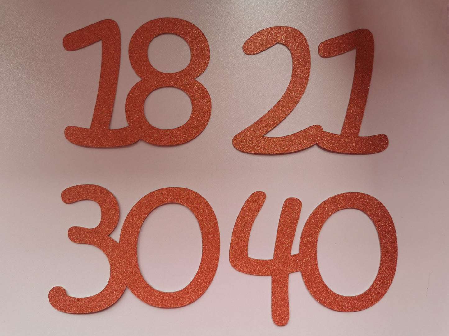 Birthday or Anniversary Cake or Card Number Topper Glitter & Holographic