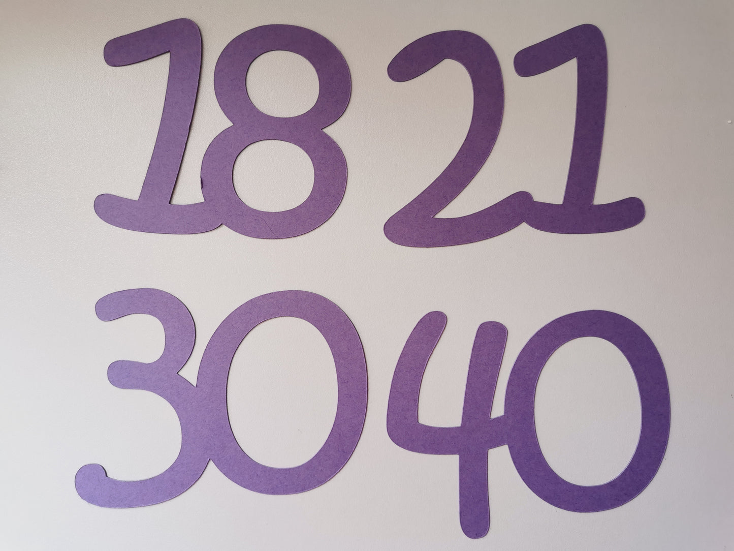Coloured Birthday or Anniversary Cake or Card Number Topper