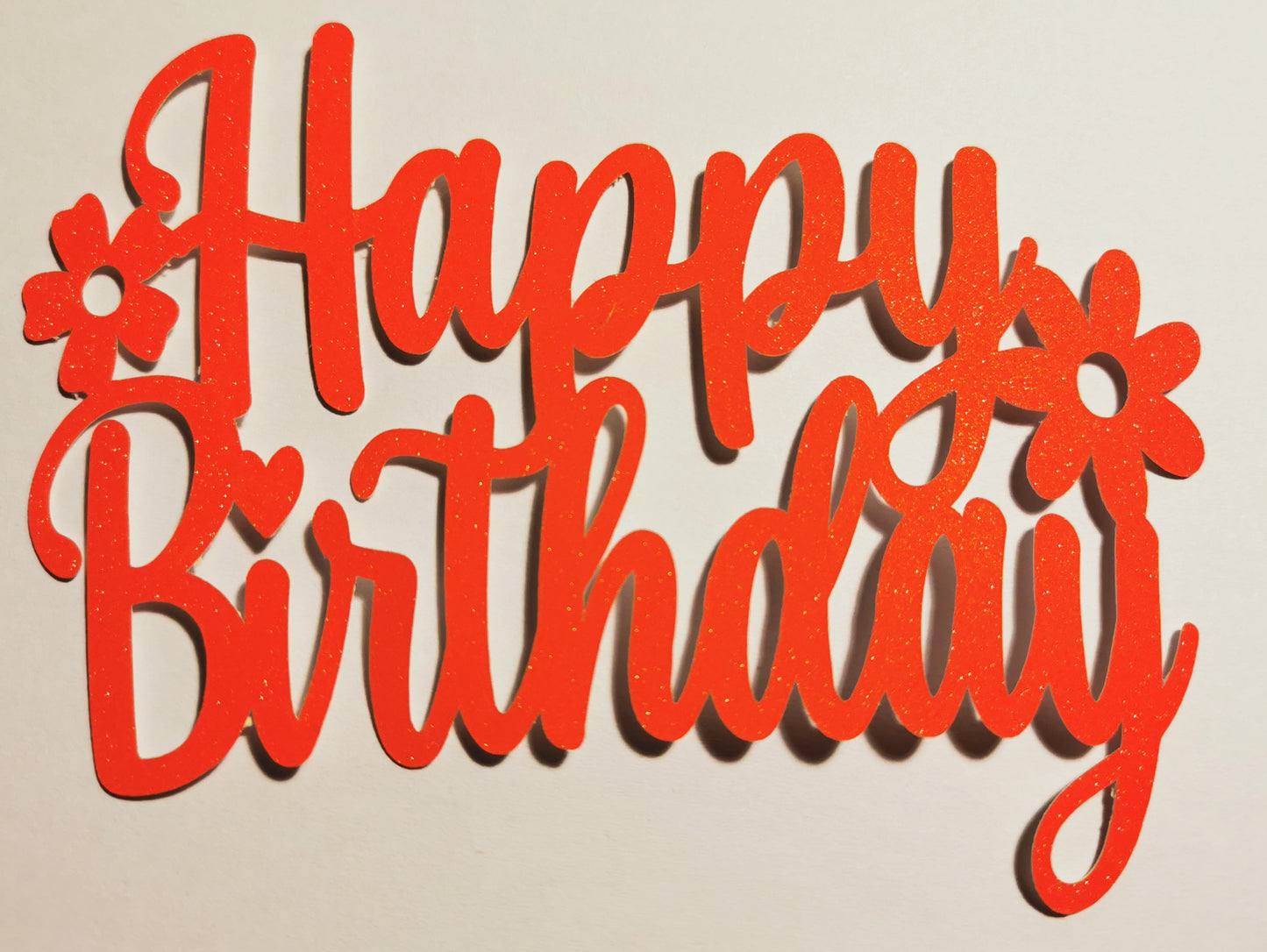 Glitter Happy Birthday Cake Toppers