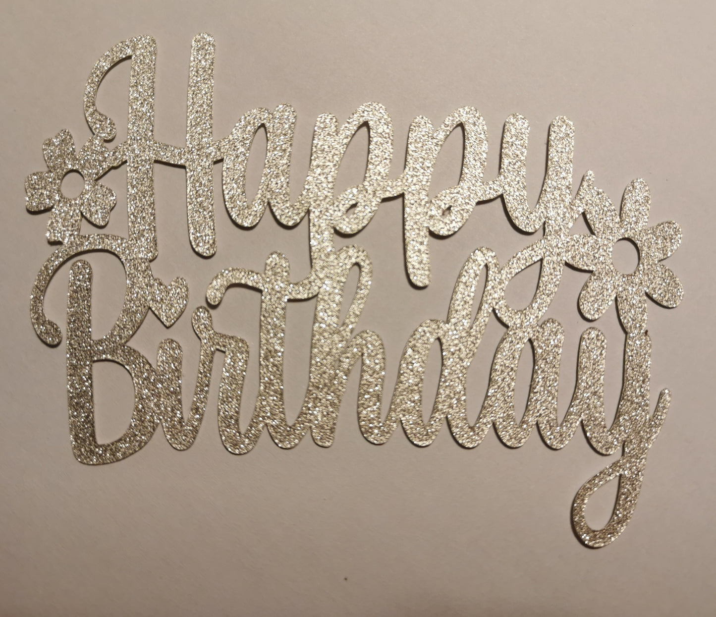 Glitter Happy Birthday Cake Toppers