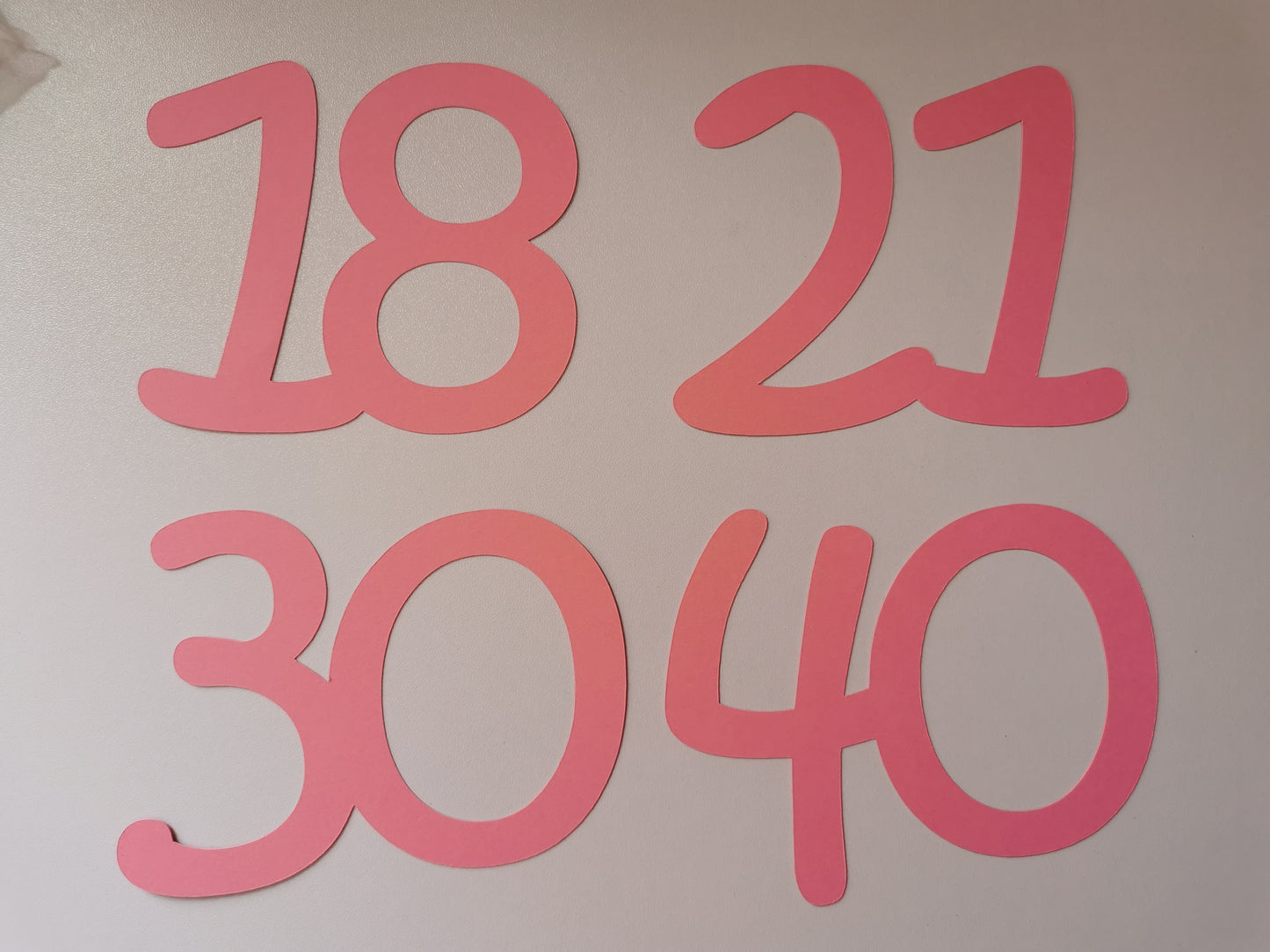 Coloured Birthday or Anniversary Cake or Card Number Topper