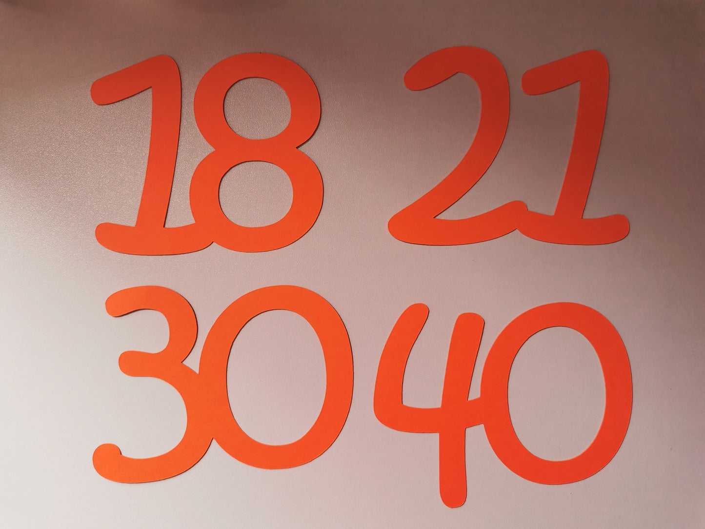 Coloured Birthday or Anniversary Cake or Card Number Topper