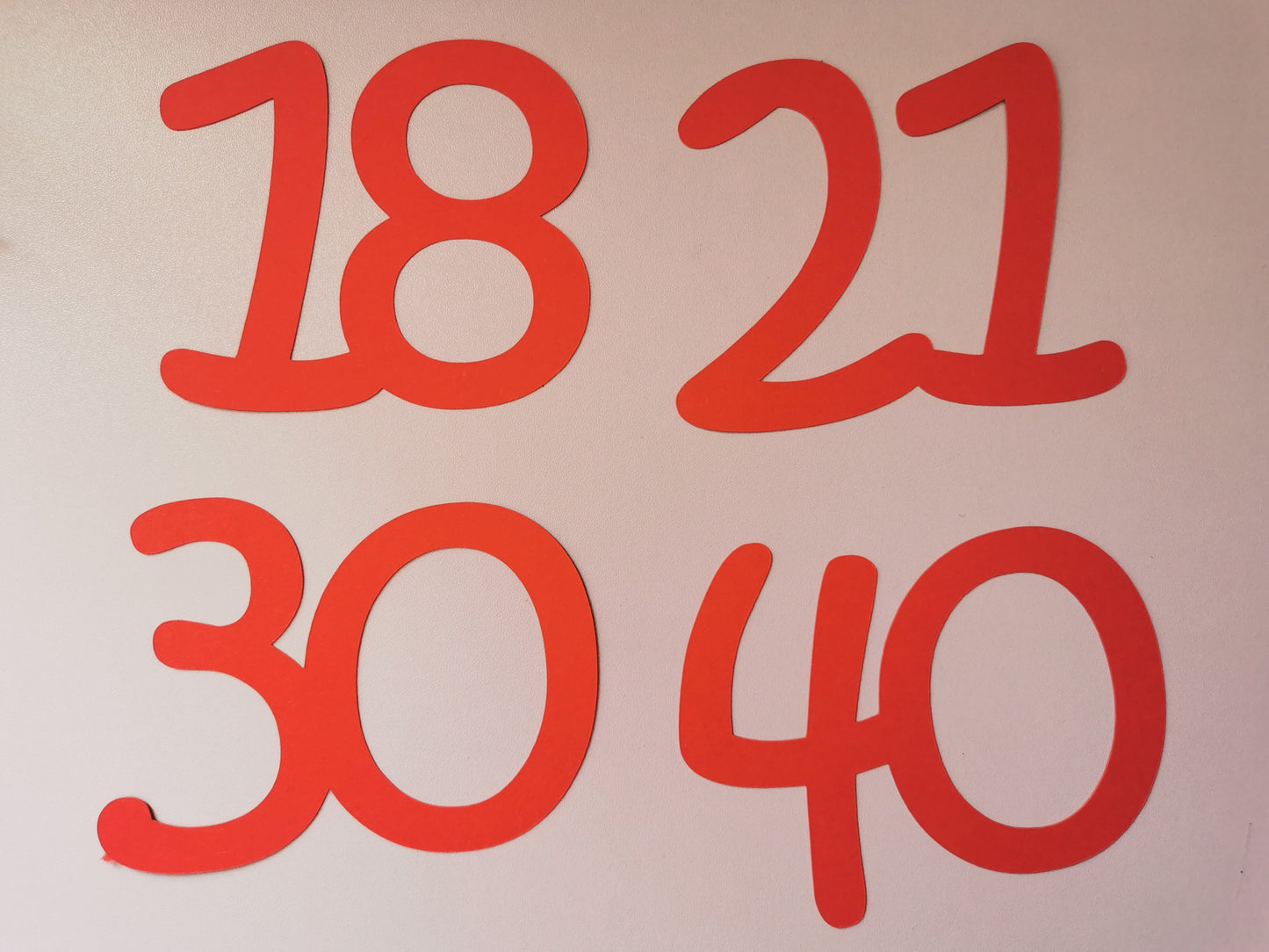 Coloured Birthday or Anniversary Cake or Card Number Topper