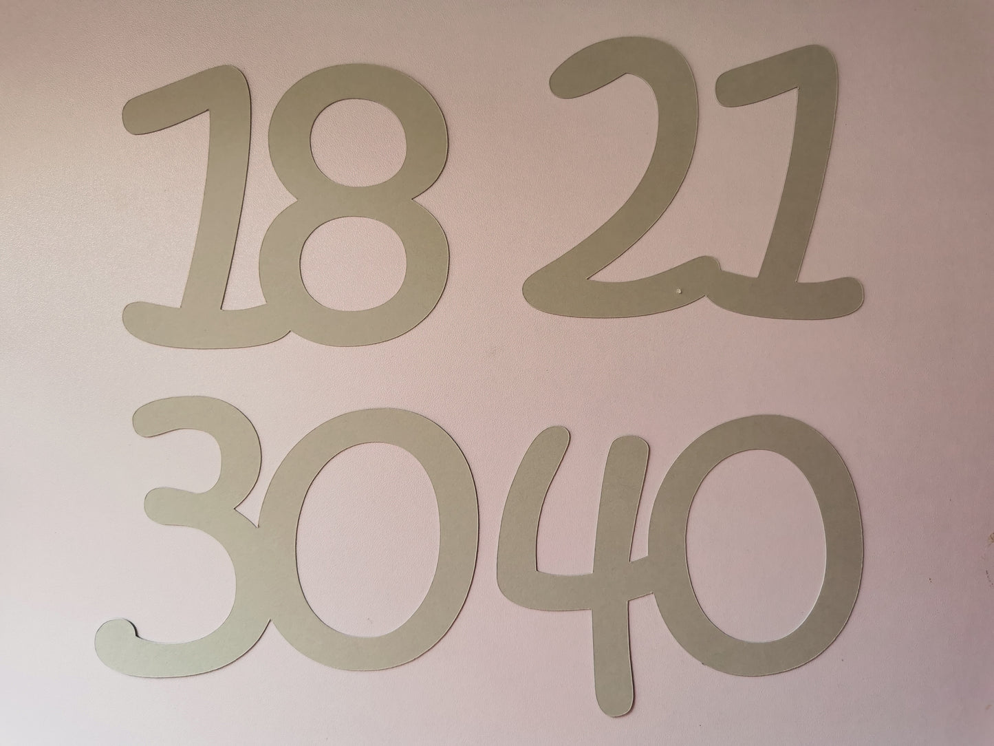 Coloured Birthday or Anniversary Cake or Card Number Topper