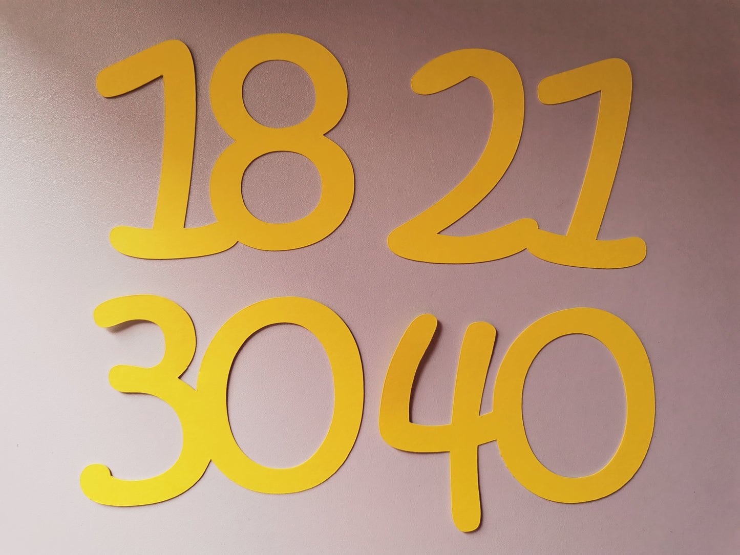 Coloured Birthday or Anniversary Cake or Card Number Topper