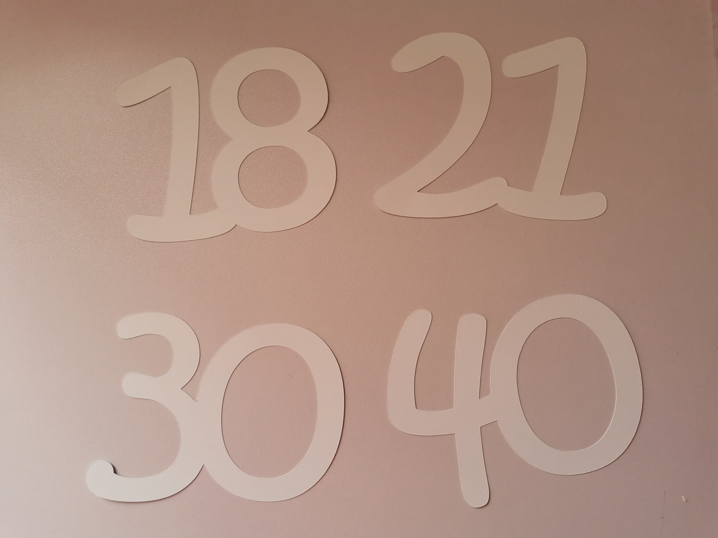 Coloured Birthday or Anniversary Cake or Card Number Topper