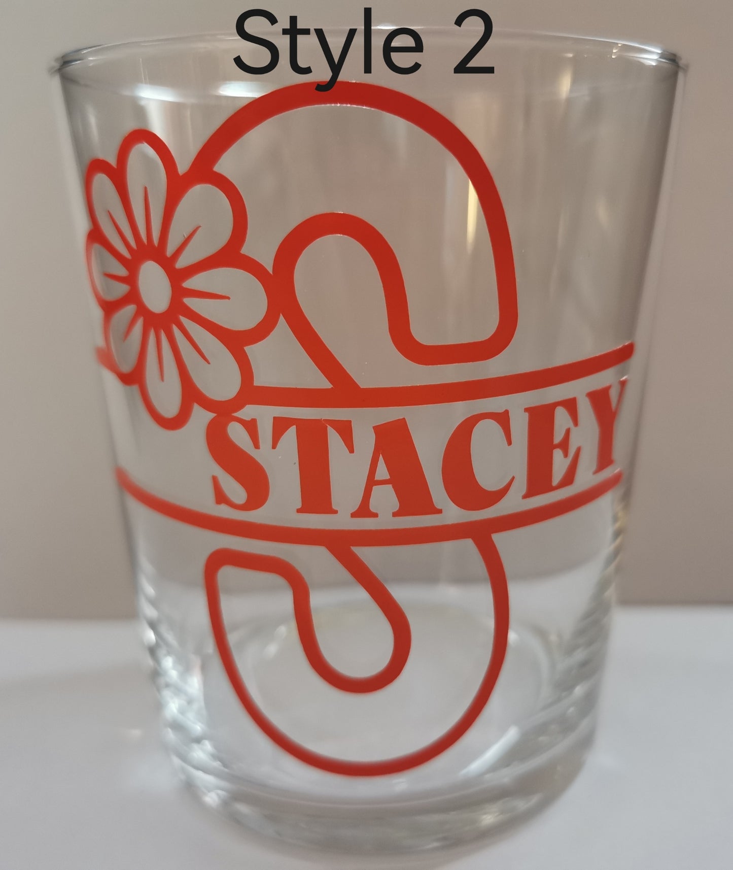 250ml Personalised Glass Tumbler - 2 Designs