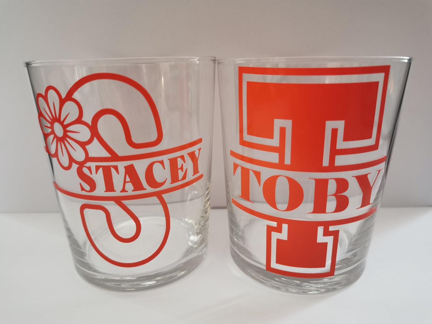 250ml Personalised Glass Tumbler - 2 Designs