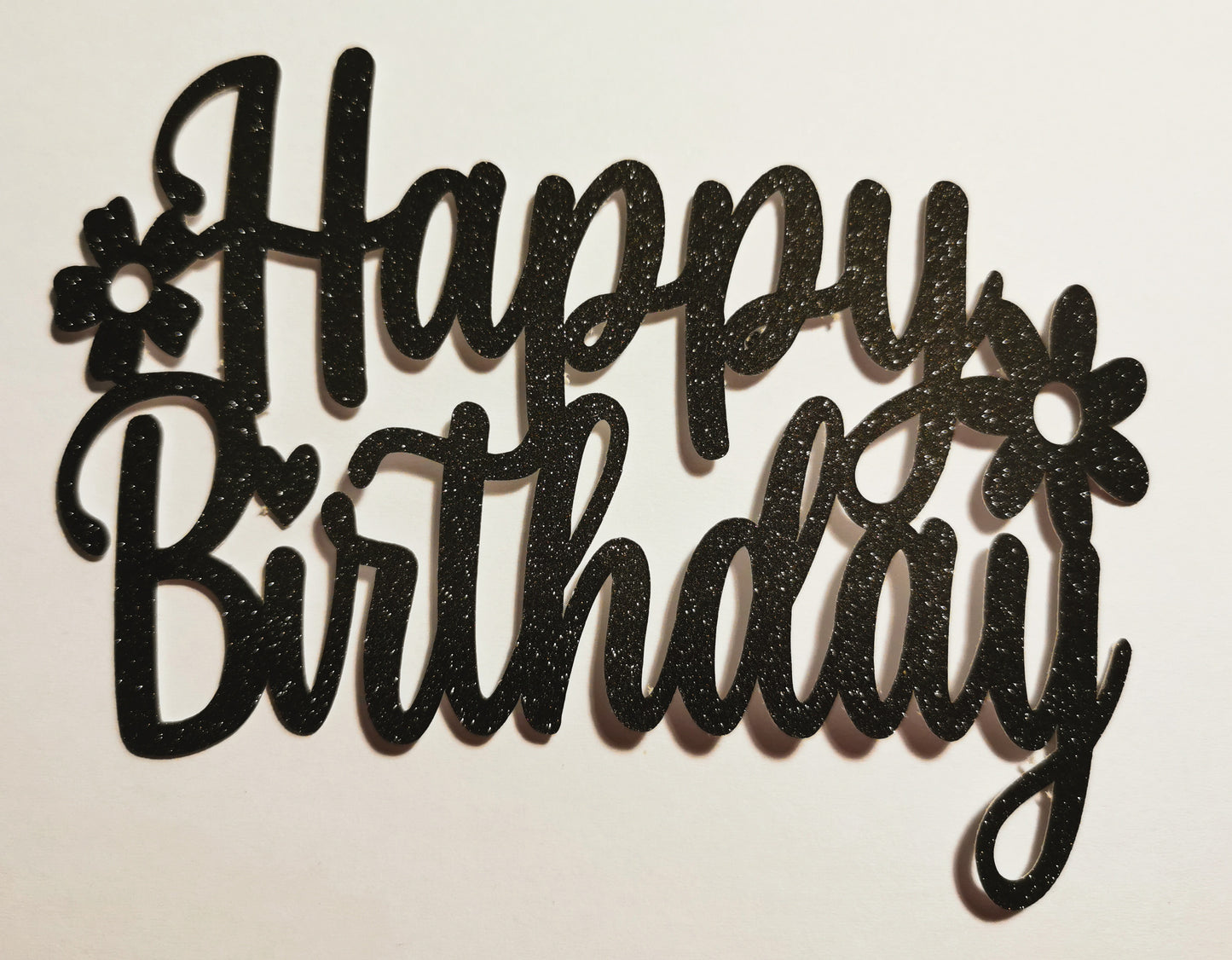 Glitter Happy Birthday Cake Toppers