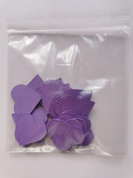 Pack of 40 3cm Coloured Card Hearts for Card Making, Scrapbooking & Crafts