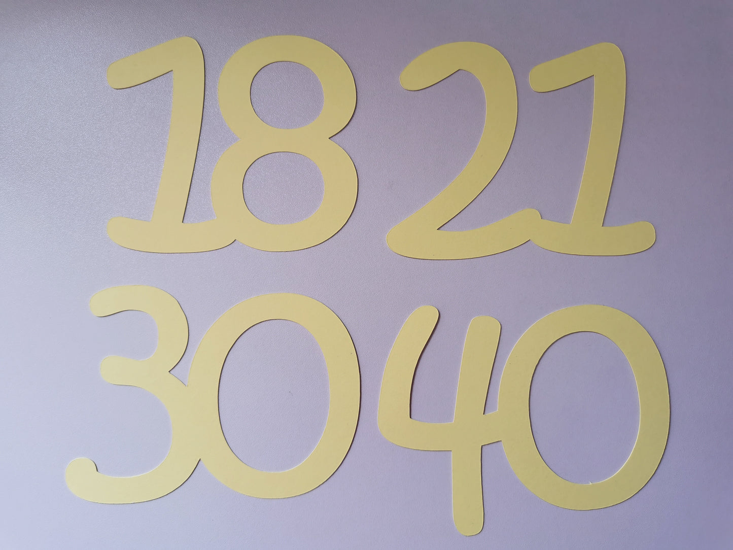 Coloured Birthday or Anniversary Cake or Card Number Topper