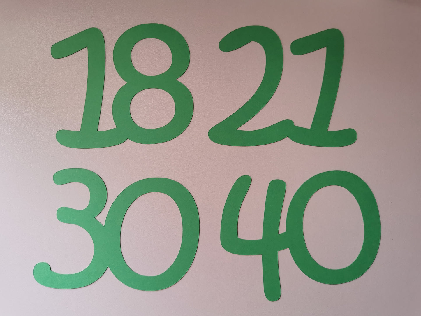 Coloured Birthday or Anniversary Cake or Card Number Topper