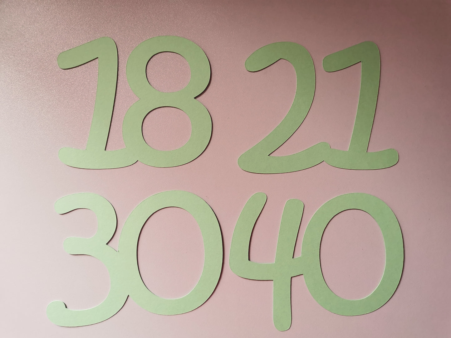 Coloured Birthday or Anniversary Cake or Card Number Topper